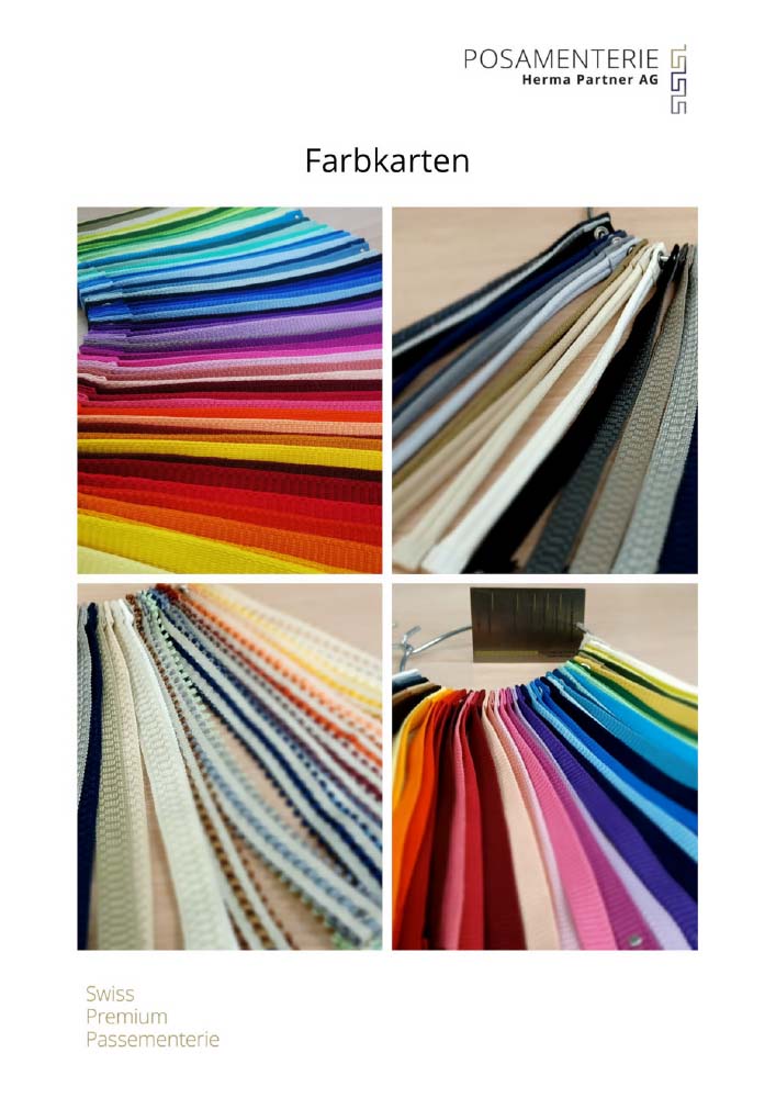 Farbkarten (Kollektion) – Posamenterie Herma Partner AG, Lenzburg